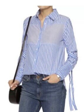 Walter Baker Blue Striped Women's Top Size L